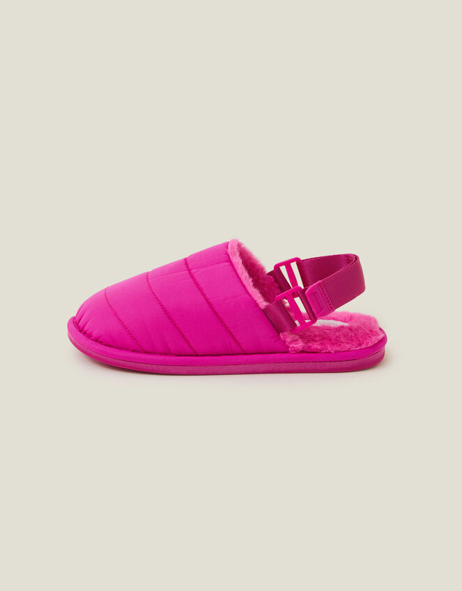 Quilted Slingback Slippers , Pink (FUCHSIA), large