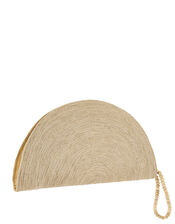 Ocean Woven Shell Clutch Bag, , large