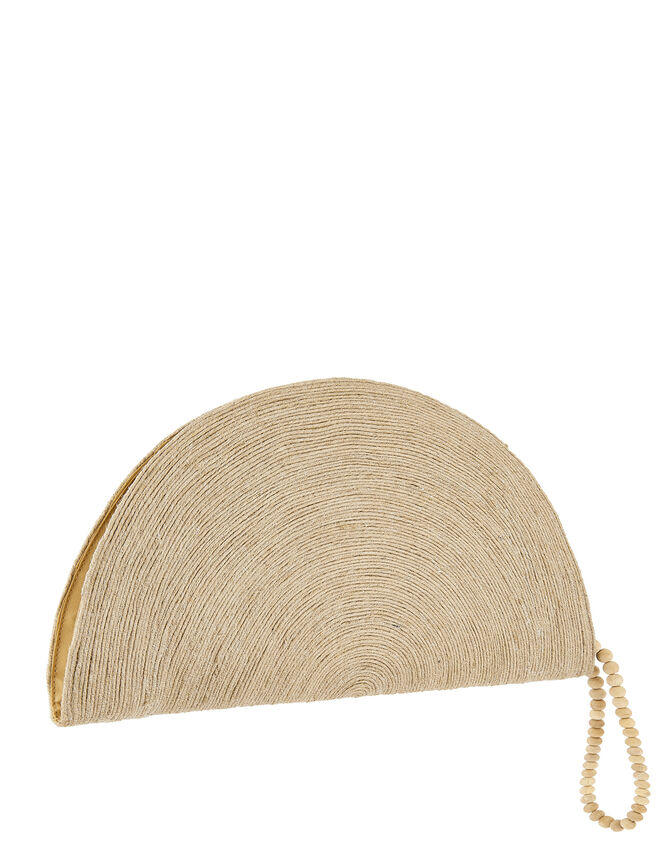 Ocean Woven Shell Clutch Bag, , large