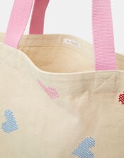 Cross Stitch Heart Shopper Bag, , large