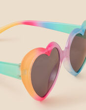 Girls Rainbow Ombre Heart Sunglasses, , large