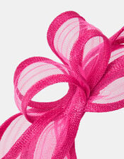 Loop Bow Fascinator, Pink (FUCHSIA), large