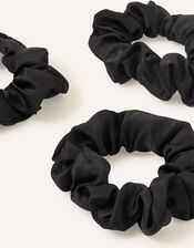 Satin Medium Scrunchies Set of Three, , large