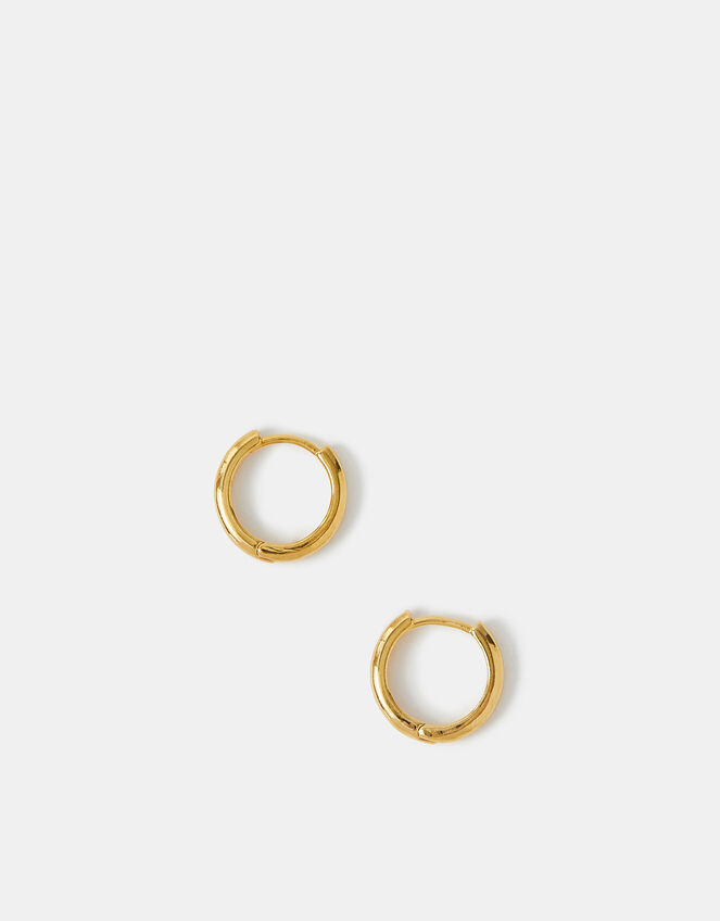 14ct Gold-Plated Huggie Hoop Earrings, , large