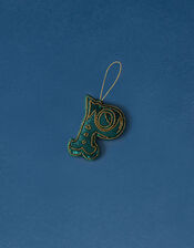 Embroidered P Initial Decoration, , large