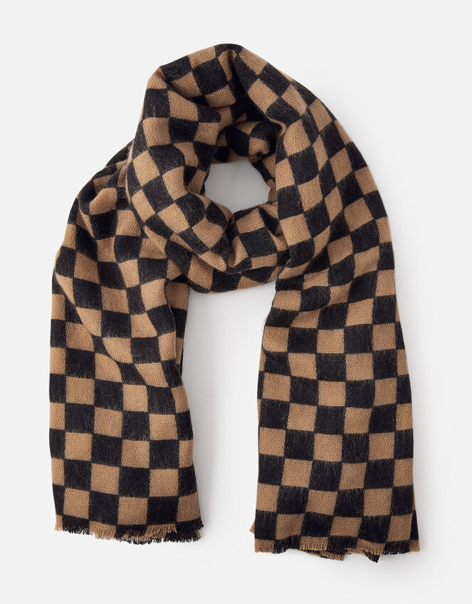 Checkerboard Blanket Scarf Blanket scarves Accessorize UK