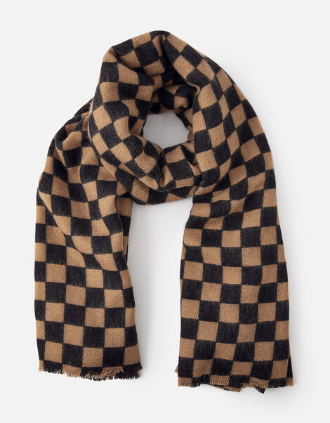 Checkerboard Blanket Scarf, , large