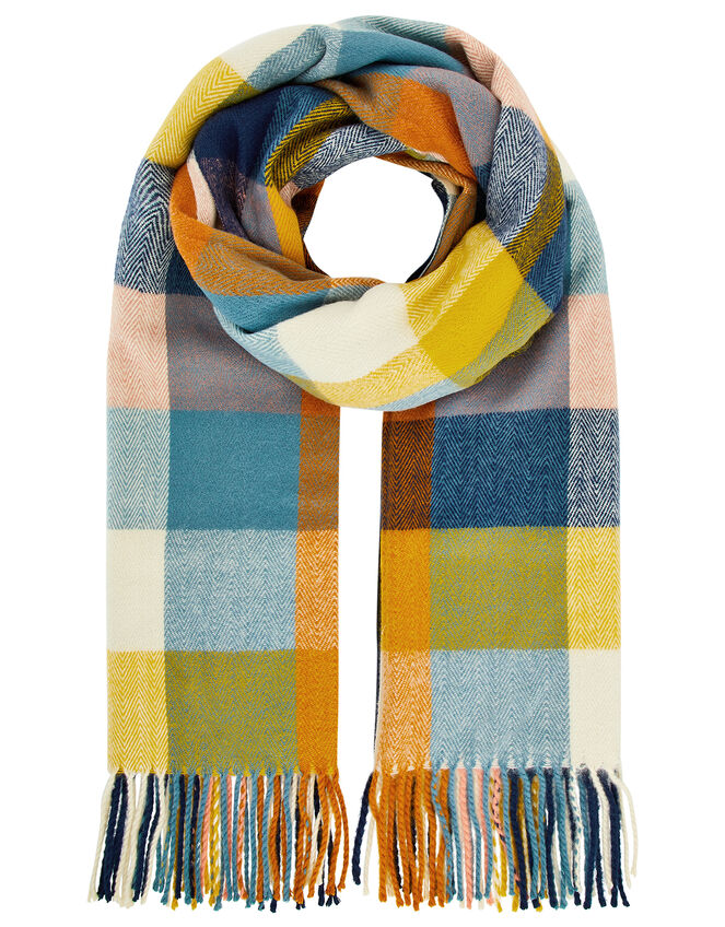 Sadie Oversized Check Blanket Scarf, , large