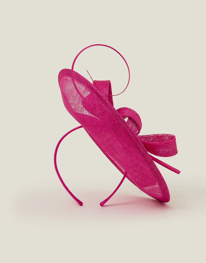 Loop Quil Disc Fascinator, Pink (FUCHSIA), large