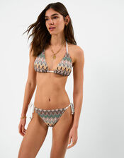 Crochet Triangle Bikini Top, Natural (NEUTRAL), large