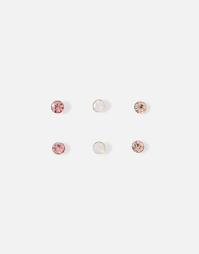 Sterling Silver Ombre Studs Set of Three, , large