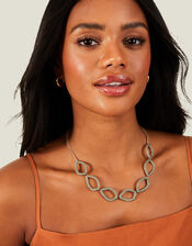 Encrusted Teardrop Collar Necklace, , large