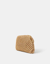 Metallic Woven Clutch Bag, , large