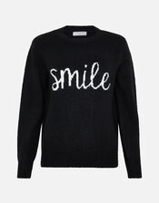Lounge Smile Jumper, Black (BLACK), large