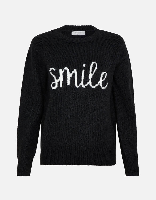 Lounge Smile Jumper, Black (BLACK), large