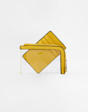 Clear Card Holder, Yellow (YELLOW), large