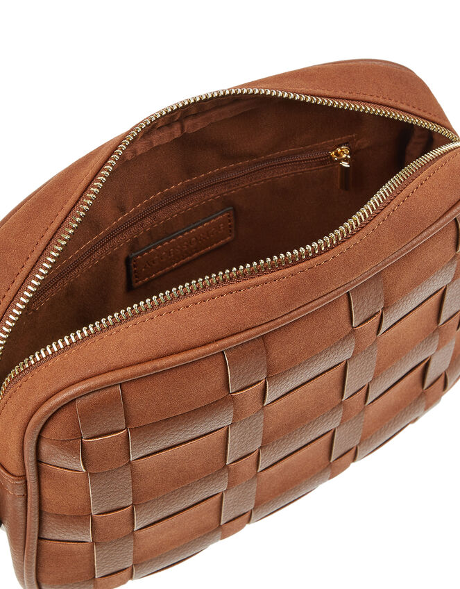 Large Weave Cross-Body Bag, , large