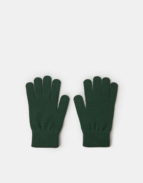 Stretch Touchscreen Gloves, Green (GREEN), large