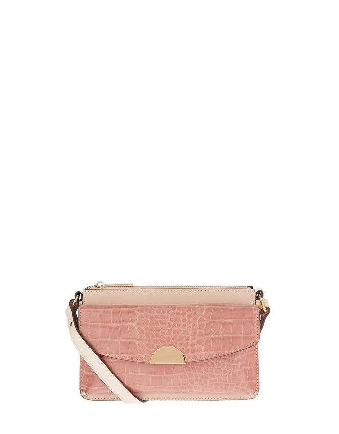 Melody Colour-Block Cross-Body Bag, Pink (PINK), large