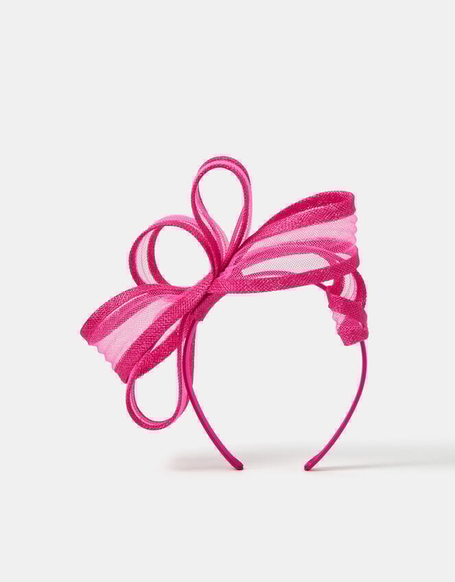 Loop Bow Fascinator, Pink (FUCHSIA), large
