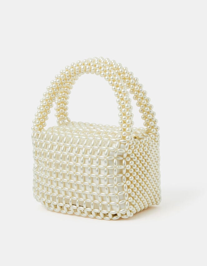 Bridal Cloud Pearl Beaded Mini Bag, , large