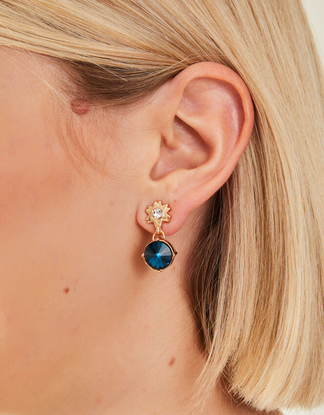 Star Gem Drop Earrings, , large