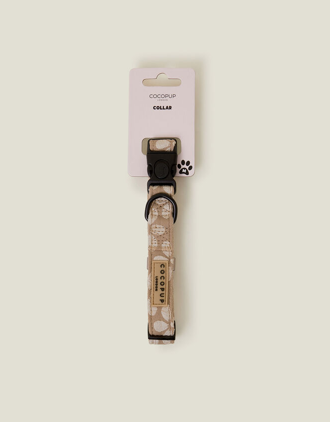 Cocopup London Floral Print Dog Collar Natural, Natural (NATURAL), large