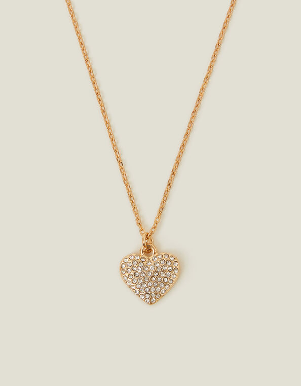 Boxed Pavé Heart Pendant Necklace, , large