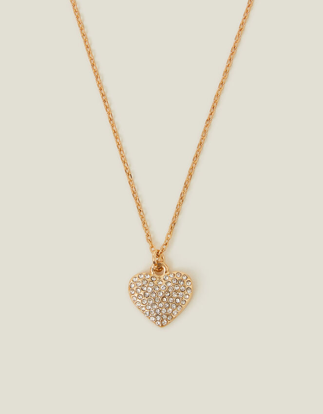 Boxed Pavé Heart Pendant Necklace, , large