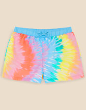 Kids Tie Dye Swim Shorts, Multi (BRIGHTS-MULTI), large
