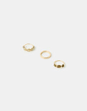 Stone Ring Set, Green (GREEN), large