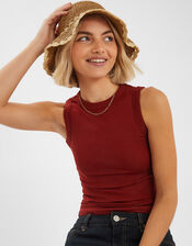 Two-Tone Scallop Edge Bucket Hat, , large