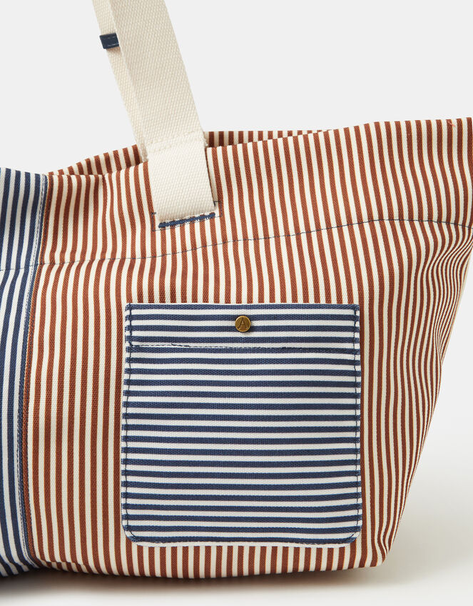 Large Stripe Shopper Bag, , large
