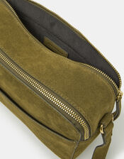 Double Zip Suede Camera Bag, , large