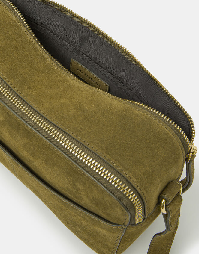 Double Zip Suede Camera Bag, , large