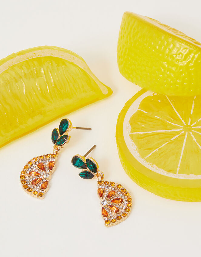 Orange Slice Drop Earrings, , large
