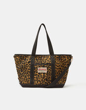 Rio Canvas Shopper Bag, Leopard (LEOPARD), large