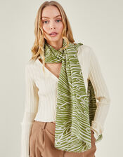 Leaf Print Scarf, , large