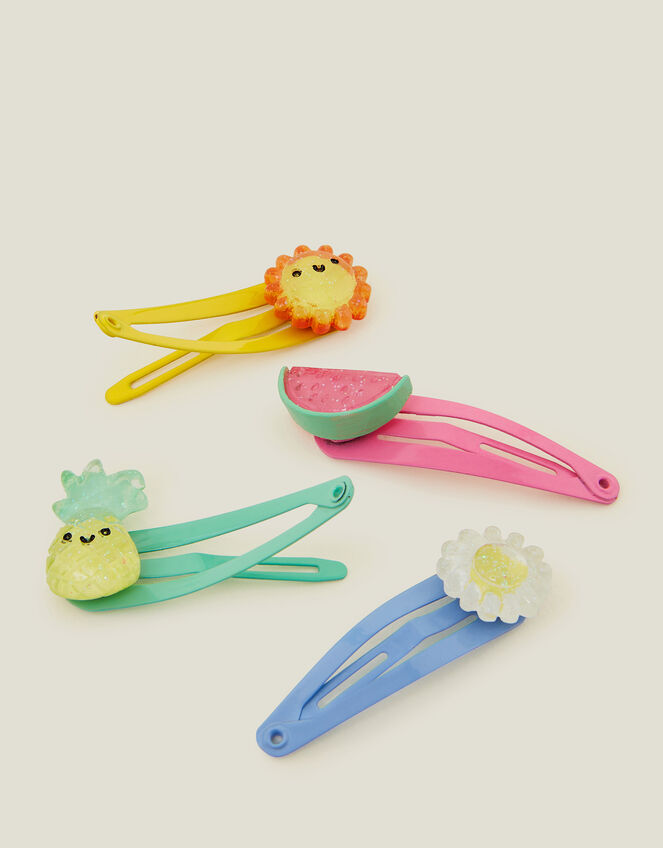 4-Pack Girls Fruity Hair Clips, , large
