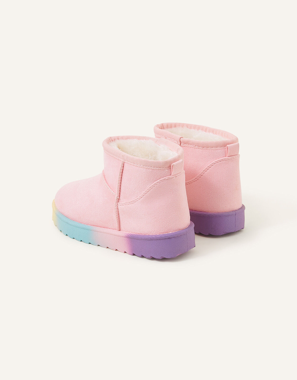 Rainbow Sole Faux Suede Boots Pink Clothing Shoes Accessorize Global