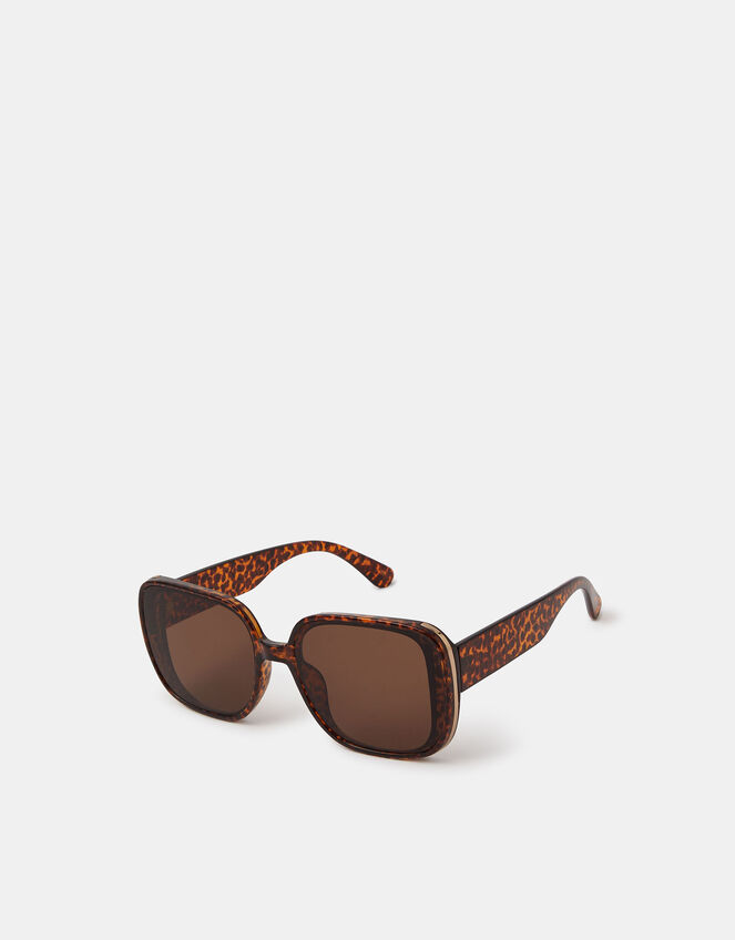 Square Leopard Print Sunglasses , , large