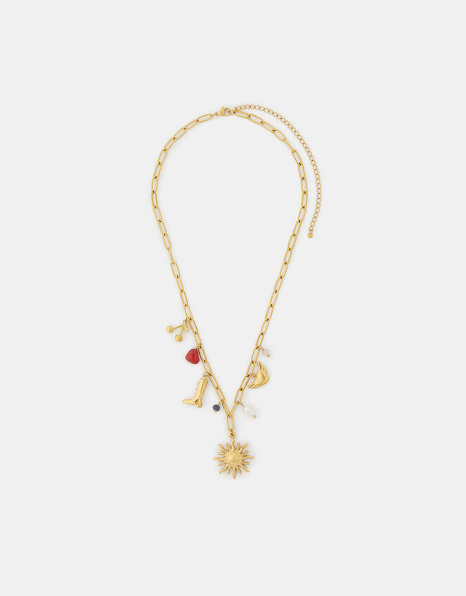 Stainless Steel Cowboy Charm Necklace, , large