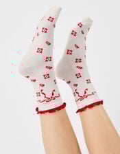 Bow Frilly Socks, , large