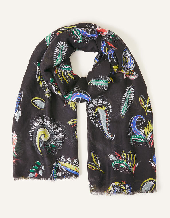 Paisley Print Scarf, , large