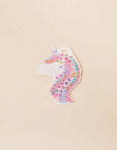 Girls Unicorn Stick-On Earrings Set, , large