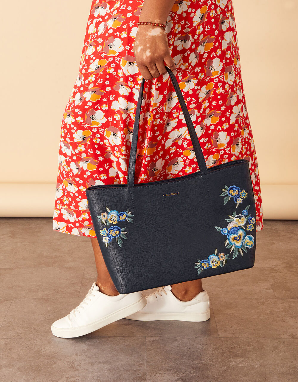 Floral Embroidered Tote Bag Tote & Shopper bags Accessorize UK