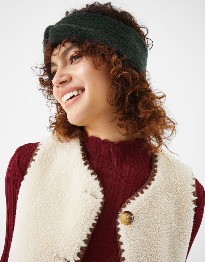 Soft Knit Bando Headband, Green (GREEN), large