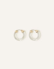 Glitter Resin Hoop Earrings, , large