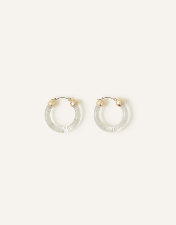 Glitter Resin Hoop Earrings, , large