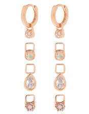 Huggie Hoop and Charm Set with Swarovski® Crystals, , large